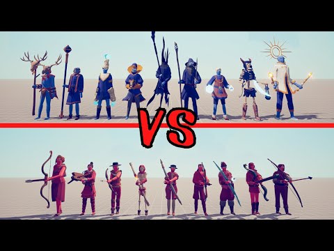 ARCHERS TEAM vs WIZARDS TEAM - Totally Accurate Battle Simulator ► TABS