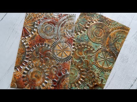 How To Recreate Faux Metal Effects using Distress Paints, Alcohol Inks and Archival Inks for Frilly