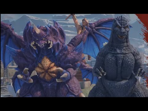 GigaBash | Godzilla and Destoroyah Onslaught Mode Gameplay