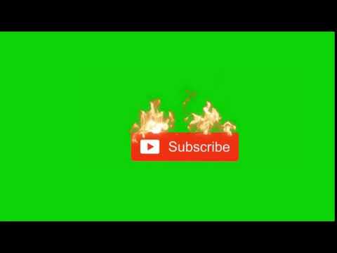 Green Screen Subscribe Button Fire Magic