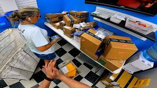 Fedex UPS Retail Store | POV Counter Work + Packing | Pitney OVERLOAD!