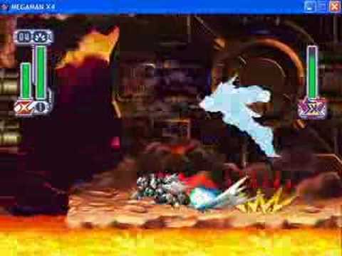 Megaman X4 - Zero vs. Magma Dragoon (No Damage Clear)