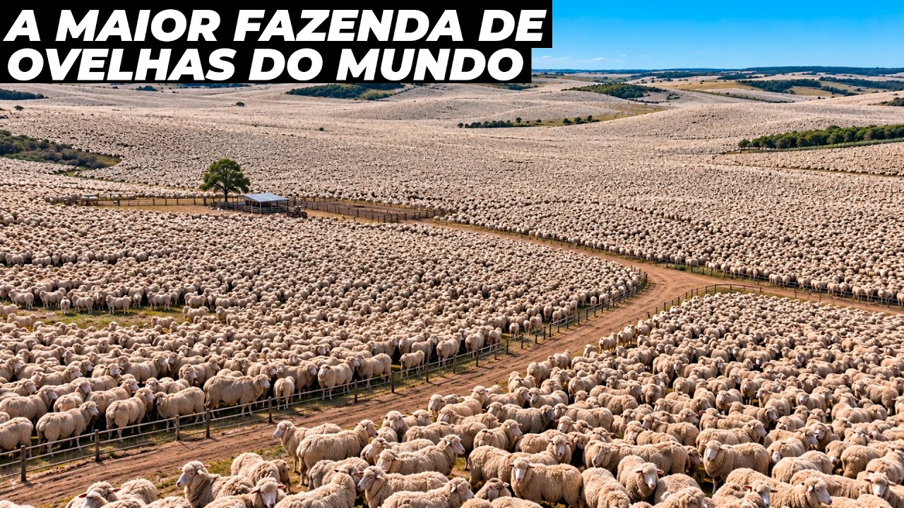 Essa é a maior fazenda de ovelhas do mundo - Incrível!