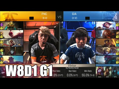 Fnatic vs GIANTS | Week 8 Day 1 S6 EU LCS Spring 2016 | FNC vs GIA G2 W8D1 1080p