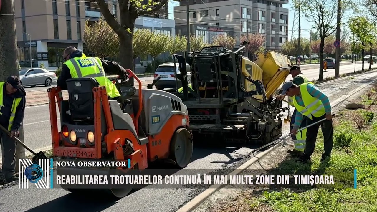 Reabilitarea trotuarelor continuă în mai multe zone din  Timișoara