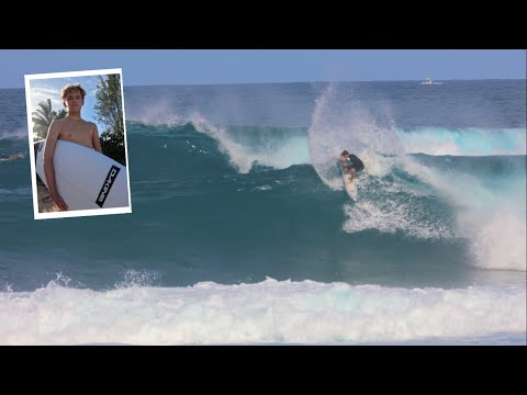 Surfing Firing Haleiwa with North Shore Groms!! Hawaii 4K