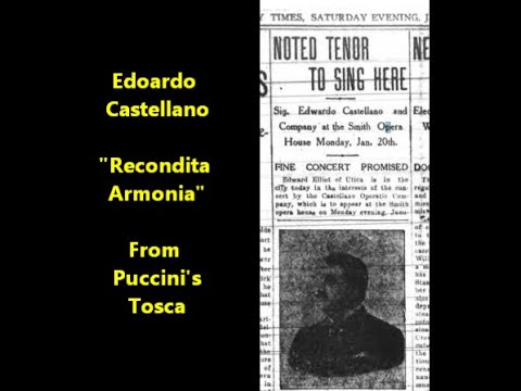 Edoardo Castellano, tenor, "Recondita Armonia" from Puccini's Tosca = Columbia Grand Opera Series