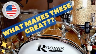 Video thumbnail for Rogers late 60's Champagne Sparkle Drums - history and sound file by Eddie Avakian