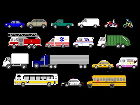 Street Vehicles - Cars and Trucks - The Kids' Picture Show (Fun & Educational Learning Video)