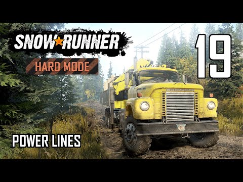 SnowRunner Hard Mode Strategic Walkthrough Ep 19 - Power Lines