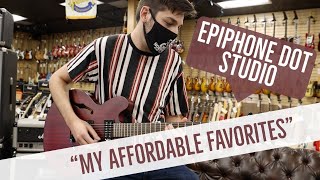 Video thumbnail for "Affordable Favorites" - Epiphone Dot Studio in Worn Cherry | Norman's Rare Guitars by Normans Rare Guitars