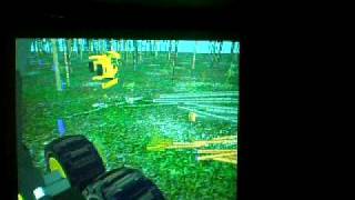 preview picture of video 'john deere harvester simulator 1270D'