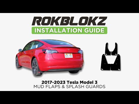 Rokblokz Mud flap install on the 2017-2023 Tesla model 3