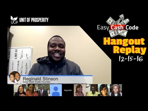 Easy Cash Code Google Hangout | Easy Cash Code Team Testimonials Real Member Results LIVE 121516 Video