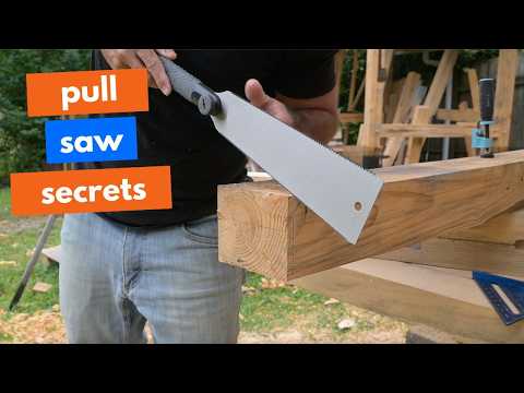 How to Saw Square and Straight Across Wood with a Japanese Ryoba Saw (sawing with a pull saw tips)