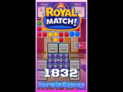 Royal Match Level 1832 - No Boosters Gameplay