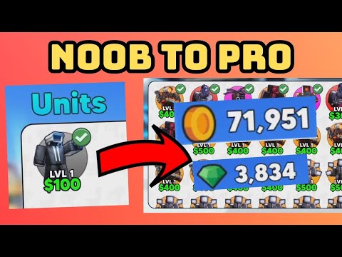 NEW NOOB to PRO in SKIBIDI Tower Defense! PART1