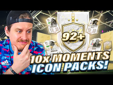 I opened 10x 92+ ICON MOMENTS PACKS and THIS happened! FIFA 22 Ultimate Team