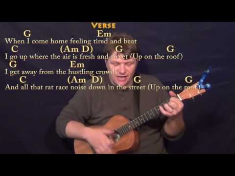 Up on the Roof (Drifters) Bariuke Cover Lesson in G with Chords/Lyrics