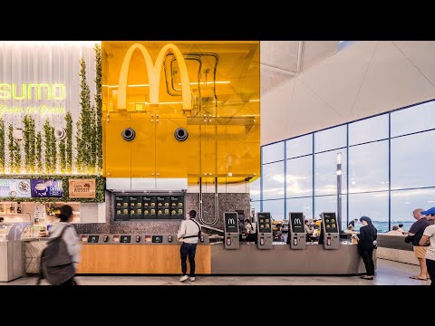 McDonald's Sky Kitchen - Aeroporto Internacional de Sydney - Projetado por Landini Associates