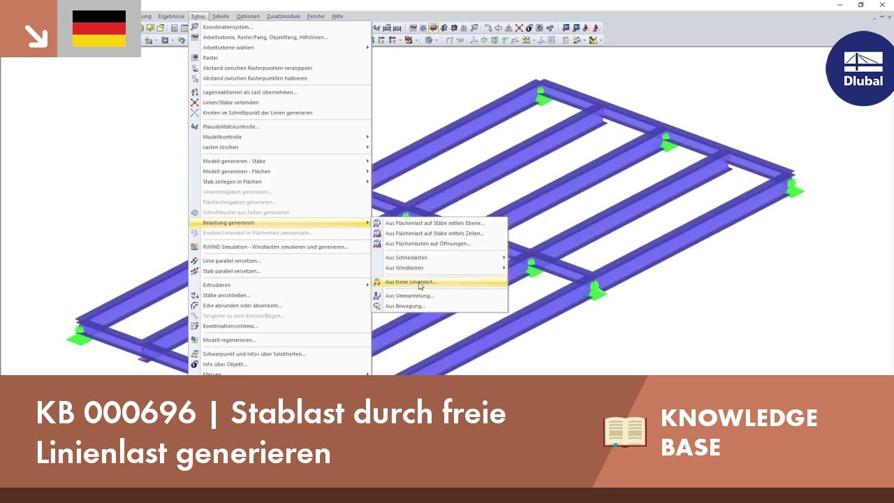 KB 000696 | Stablast durch freie Linienlast generieren