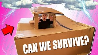 ULTIMATE BOX FORT Vs THUNDERSTORM CHALLENGE "Will We Survive?"
