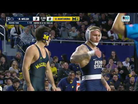 184 lbs: Penn State's Rocco Welsh vs. Michigan's Brock Mantanona | Penn State Wrestling