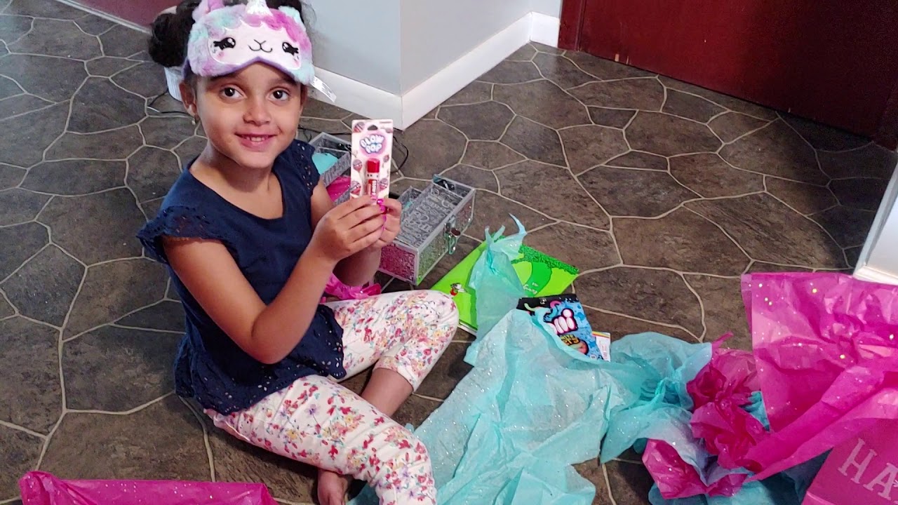 Serenity opening bday gifts her uncle & aunt got her