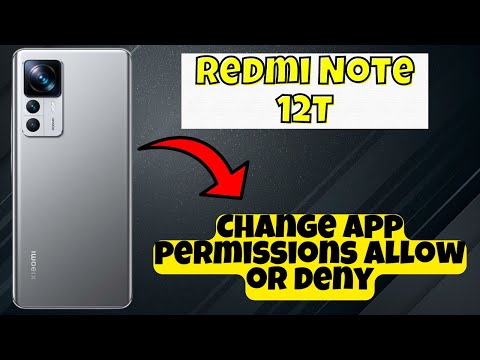 Redmi Note 12T Pro Change app permissions allow or deny || How to set app permissions