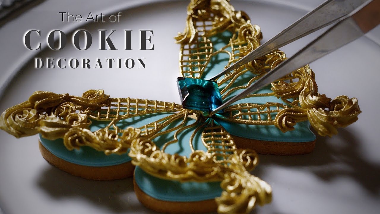 4K Healing ASMR Cookie Decorating Video | Butterfly