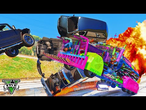 GTA 5 NIGHTMARE CERBERUS TRUCK CRASHES COMPILATION - DESTRUCTION