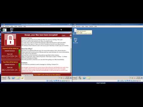 Demonstration of WannaCry Ransomware Infection non tech