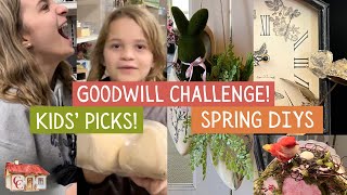 GOODWILL CHALLENGE: Upcycling Kids’ Thrift Store Picks Into Pretty Spring Decor