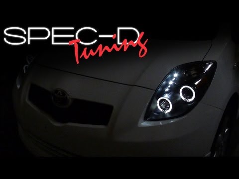 SPECDTUNING INSTALLATION VIDEO: 2006-2008 TOYOTA YARIS HATCHBACK PROJECTOR HEADLIGHTS