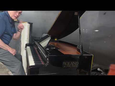 Roland HP7700 Baby Grand Digital Piano - Polish Ebony image 5