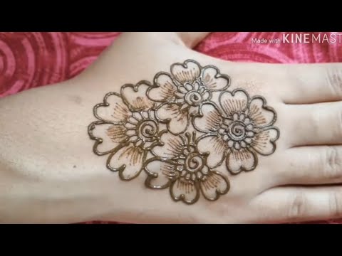 this floral mehndi design so beautiful & this mehndi design for beginners & new henna mehndi design
