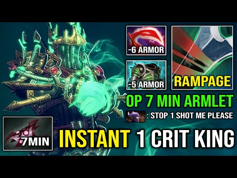 WTF Instant 1 Crit King -11 Armor Reduct Desolator Wraith King | Brutal 7Min Armlet 1 Shot Dota 2