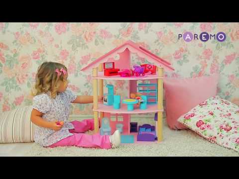 Трехэтажный кукольный домик Роза Хутор PAREMO
