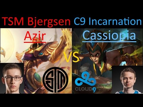 TSM Bjergsen - Azir vs C9 Incarnation - Cassiopia | Pro LoL Replay