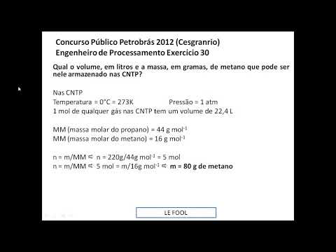 Exercício Resolvido 30 Concurso Público Petrobrás 2012 (Cesgranrio) -Engenheiro de Processamento