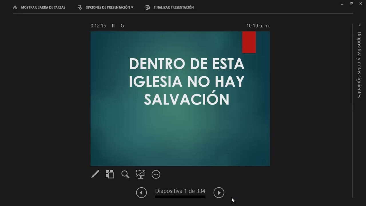 ¨DENTRO DE ESTA IGLESIA NO HAY SALVACION¨ PARTE 1.