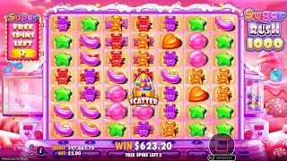 Sugar Rush 1000 Slot Demo Gameplay Walk-through 🎰  MEGA WIN 🤑 Watch Until The En