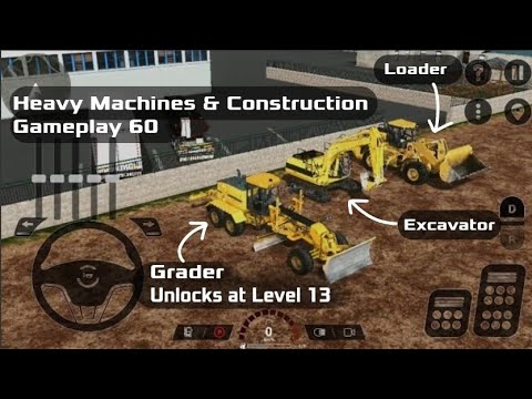 Heavy Machines and Construction Gameplay - Buying and checking out the Grader from the Dealer