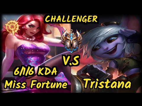 BJK HolyPhoenix (MISS FORTUNE) vs TRISTANA - 6/1/6 KDA BOTTOM ADC CHALLENGER GAMEPLAY - EUW