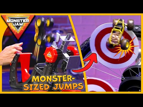 GIANT JUMPS from MONSTER JAM Revved Up Recaps - Monster Truck Jumps & Stunt Highlights