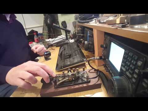 Morse Code QSO using an American military J-38 telegraph key