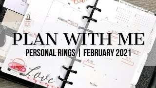 Plan with Me | Personal Rings | February 2021 Monthly Spread #clothandpaper