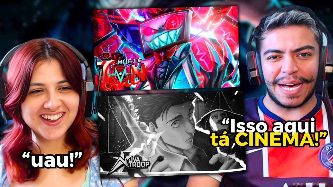 REACT 2 EM 1 Mais Claro | Vox (Hazbin Hotel) | Papyrus Da Batata e Júri Imparcial | Novatroop