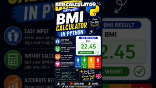 BMI Calculator in Python 💪 | Real-World Python Project #shorts