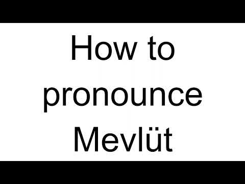 How to Pronounce Mevlüt (Turkish)
